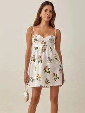 Reformation ‘Martin’ Linen Mini Dress Size 6