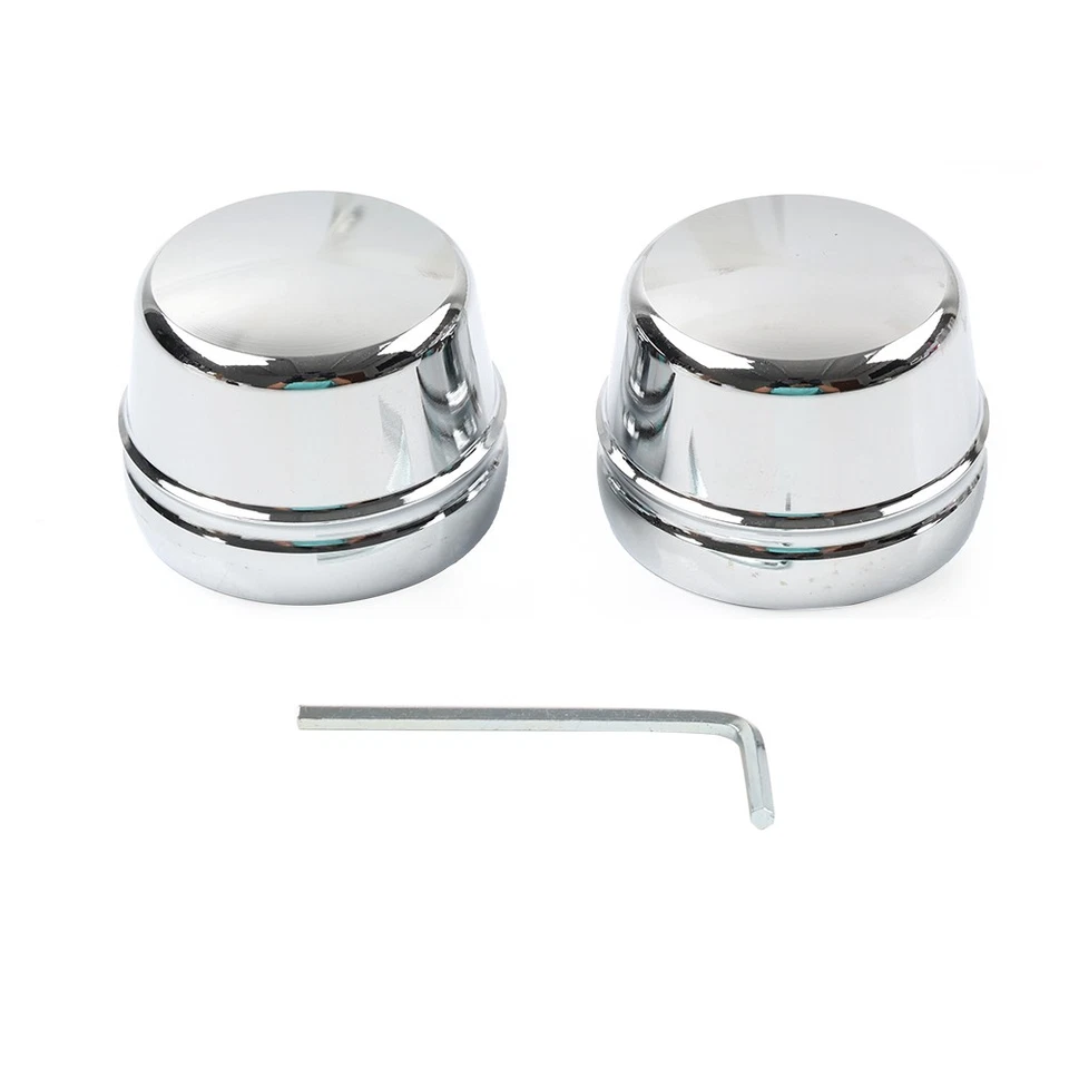 Front Axle Cap Nut Covers For Harley Touring Road King Electra Glide 2000-07 - Image 3 of 4