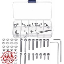 50PCS Headshell Screws Turntable Cartridge Mount Kit Stainless Steel