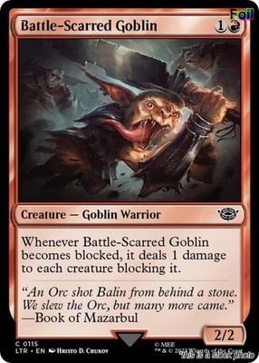 EN - Foil - Battle-Scarred Goblin - 115 - LTR - NM
