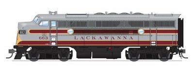 Broadway Limited ~ HO Scale ~ EMD F3A  ~ Lackawanna DLW #663 ~ DC Version ~ 9664