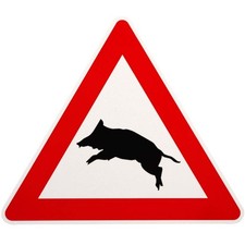 Verkehrsschild ACHTUNG WILDSCHWEINE Schild Wildwechsel Verkehrszeichen Wild Sau