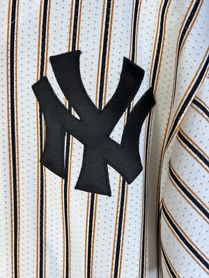 Vintage New York Yankees Jersey Mens XL Pinstripe Blue