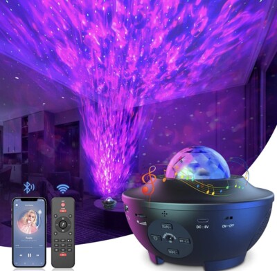 LED Galaxy Projektor Lampe Sternenhimmel Nachtlicht Ozeanstern Party Lautsprecher Fernbedienung