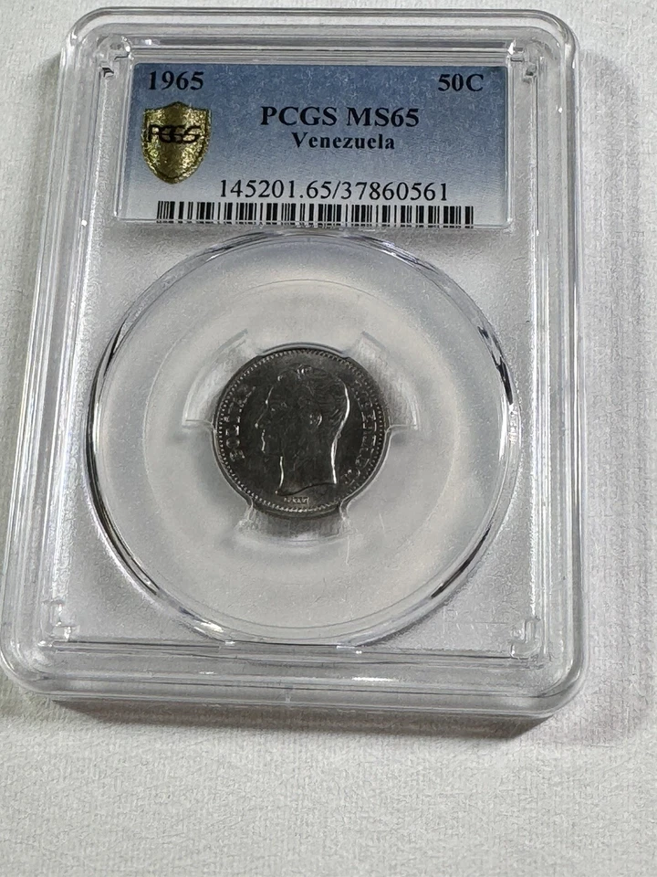 1965 Venezuela 50 Centimos Graded MS 65 by PCGS - Image 2 of 4