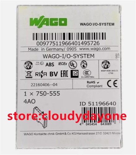 750-555 New WAGO 750-555 4-Channel Analog Output PLC Module 750-555