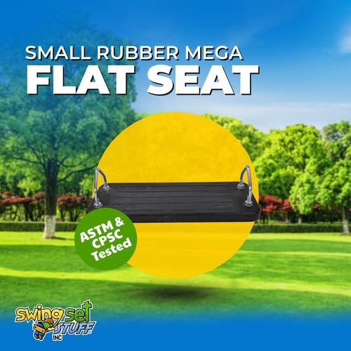 SWING SET STUFF SMALL RUBBER MEGA FLAT SEAT kids fun playground 0267 - Picture 1 of 11
