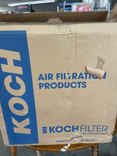 KOCH HEPA H64A2X1 Air Filter, Galv, 23-3/8x23-3/8x11-1/2"HC BIOMAX DTF