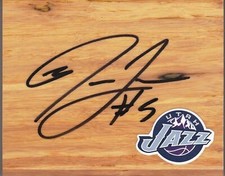 Utah Jazz John Lucas Signed Floorboard COA