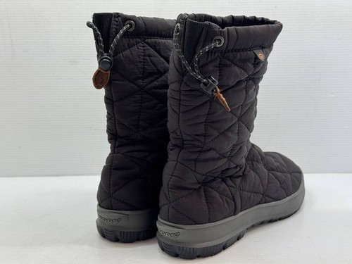 Bogs Women's Boots Black Quilted Nylon Mid Shoes Waterproof Insulated Sz: 8 - Picture 5 of 14