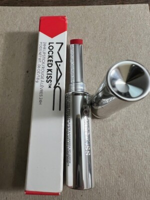 MAC Locked Kiss 24Hr Lipstick Color: 81 GUTSY Full Size New in Box Free Shipping