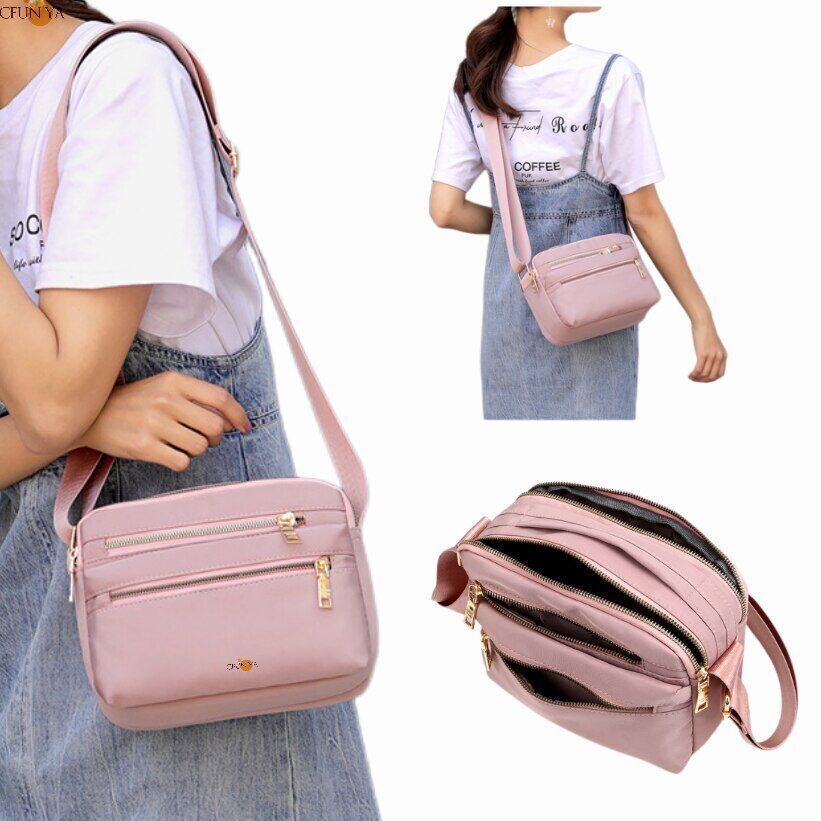 Girls Stylish Nylon Shoulder Bag Crossbody Messenger Purse Tote  