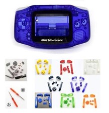 GBA Nintendo Game Boy Advance CLEAR PURPLE Replacement Housing SHELL BUTTONS 