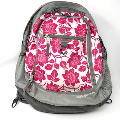 High Sierra pink and Gray Floral Laptop Backpack