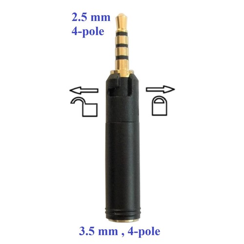 2.5mm Male to 3.5mm Female Adapter 