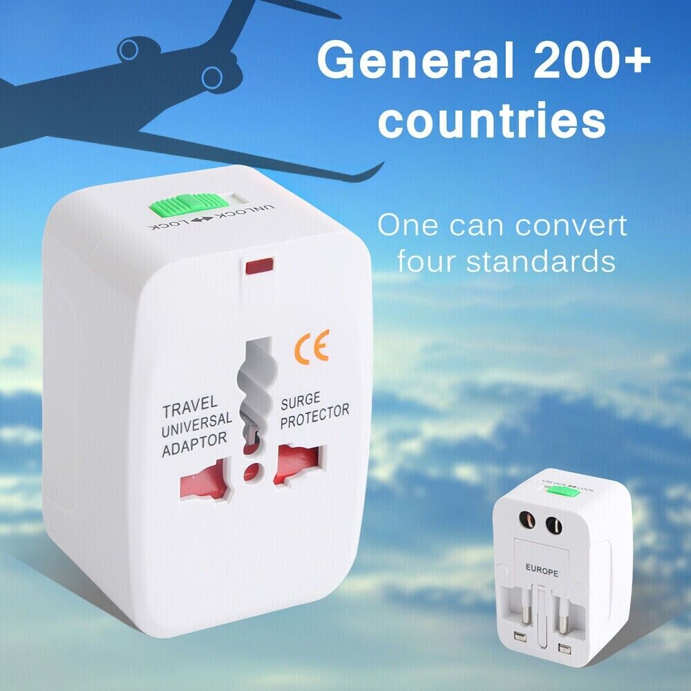 International Universal Travel Power Adapter Convertor Plug Power US/UK