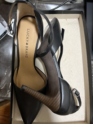 Lucky Brand Lk-Tukko Nude Leather Heels Womens Size