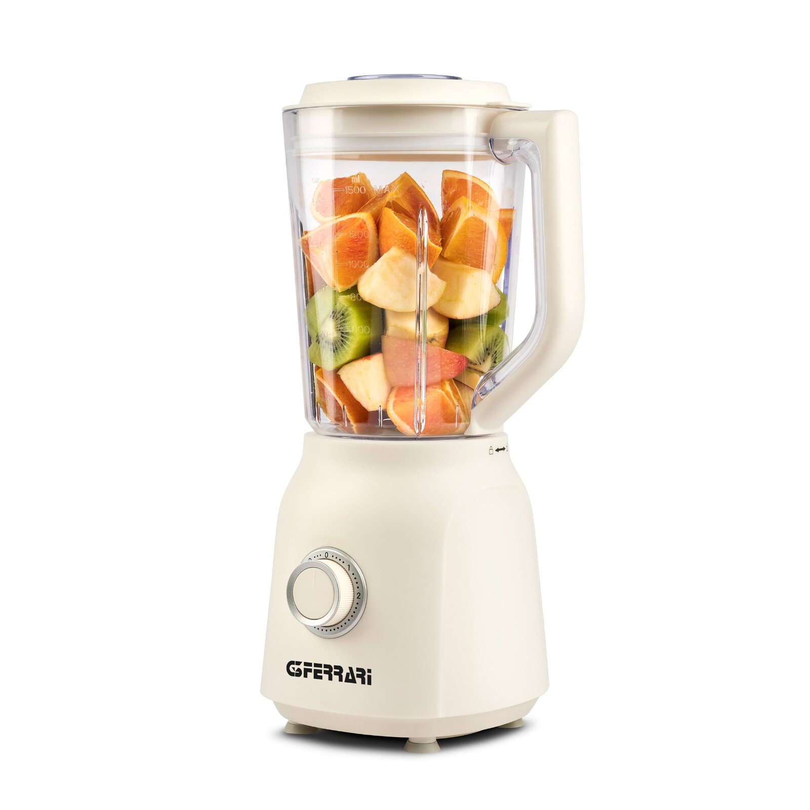 Frullatore Mixer Frantuma Ghiaccio G3Ferrari Tuttofrutta 600 Watt 1,5 L Crema