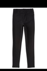 Ally B Girls Ponte Pants Full Length Front Button All Black Large — photo 2