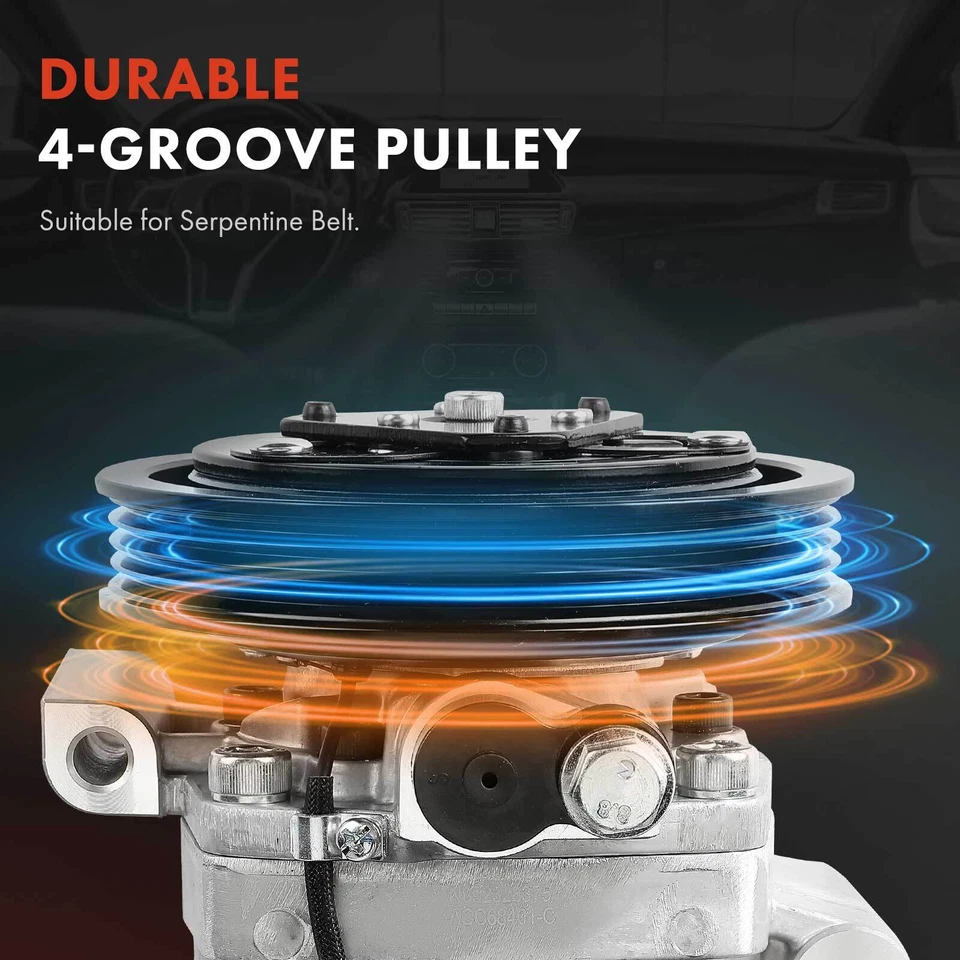 Compresor de aire acondicionado con embrague para Smart Fortwo 2008 2009-2015 L3 1,0 L 1322300011 Foto 4 de 4