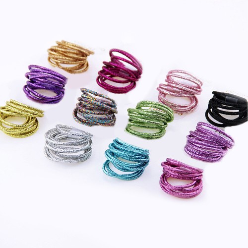 50X Mini Hair Ponios Ring Endless Elastics Fluffy Bobbles Bands Baby Girl kid я - Picture 2 of 16