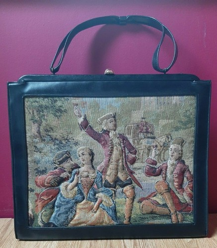 VINTAGE 1960 SOURE' BAG NEW YORK SPORTING 3 MEN AND WOMAN PICNICKING CIRCA 1800 - Picture 2 of 12