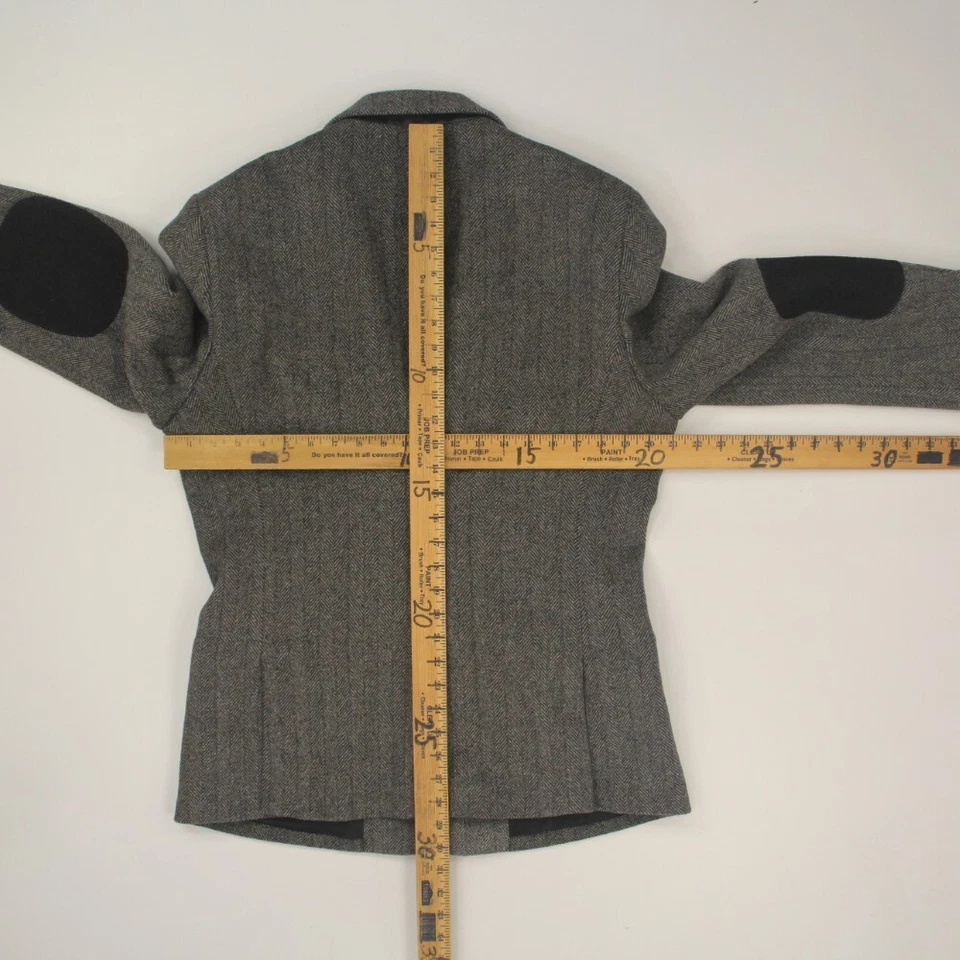 Спортивное пальто блейзер Troy Smith мужское большое в елочку 2 кожаные пуговицы нашивка на локоть - Изображение 3 из 4