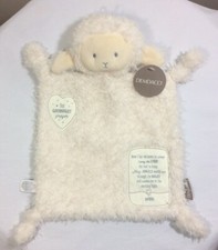 Demdaco Lamb Baby Security Blanket Lovey Goodnight Prayer Patch Rattle Blankie
