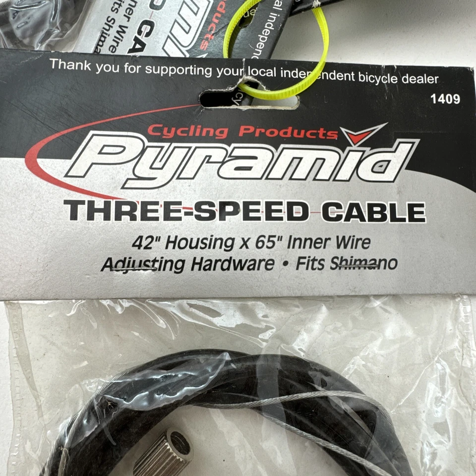 Lote de 3 carcasas negras de cable piramidal de 3 cables NOS 42x65 pulgadas para Shimano A59 Foto 2 de 4