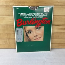 Vintage Burlington Sandalfoot pantyhose w/ model one size 341