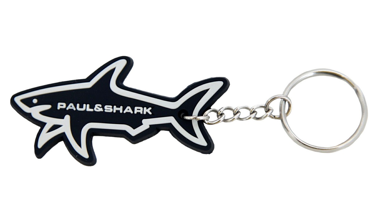 Paul And Shark Personalised Keyring Schlüsselanhänger In Silber