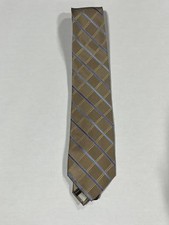 Mens Giorgio Cosani Brown Blue Stripe Pattern Tie Pure Silk Hand Made NEW