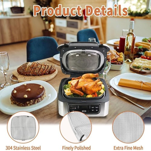 Baking Tool Air Fryer Splatter Shield for Ninja Foodi AG301 AG300 AG300C AG302( - Foto 10 di 12