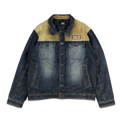 Vintage Y2K Helly Hansen Insulated Denim Trucker Jacket L