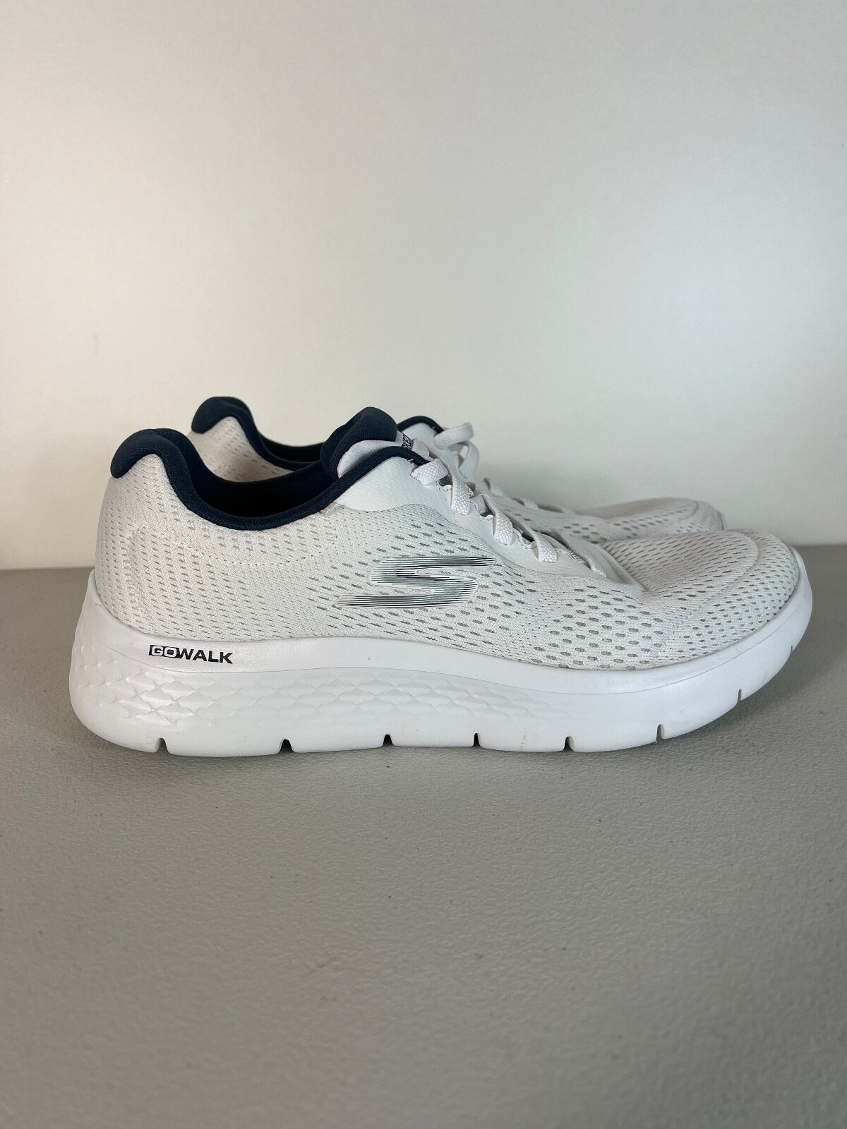 Skechers Go Walk Max Walking Shoes Mens US 9 UK 8 Blue Mesh Lace Up Low Top-image