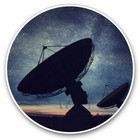 2 x Vinyl Stickers 25cm - Satellite Dish Night Sky Cool Gift #3642