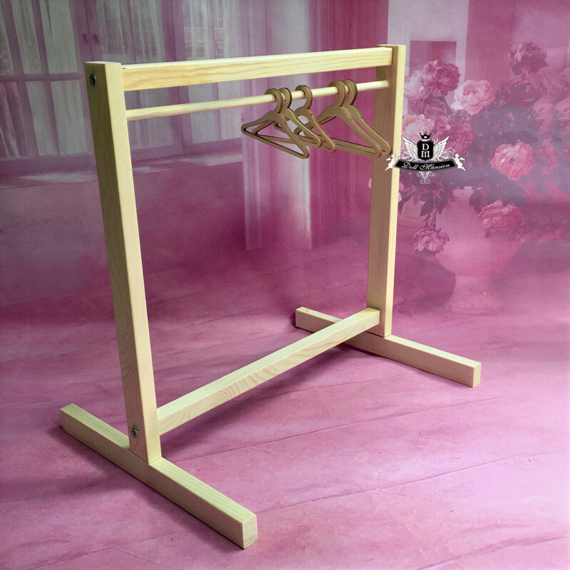 Blythe 1/4 1/6 BJD Wooden Doll Clothes Stand Rack Hangers Dollfie DIM