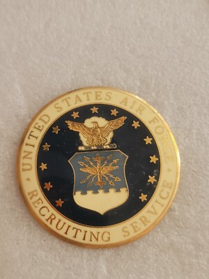 Recruiter Pin Vtg 70s United States Air Force Recruiting Service Enamel Pin Badge ...