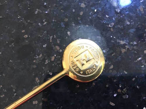 Fendi Logo Haar Nadel Spange Metall , golden