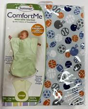 Summer ComfortMe SwaddleMe Adjustable Infant Blanket Large 18-24lb. Sports theme