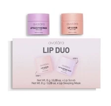 Avatara Lip Duo Lip Scrub & Lip Sleeping Mask Night Time Lip Care NEW sealed