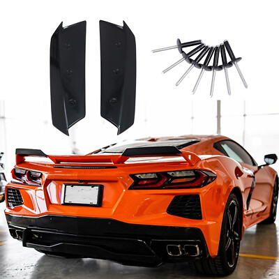 Rear Trunk Spoiler Wicker for Corvette C8 Z51 2020-UP Double-Sided Carbon Flash