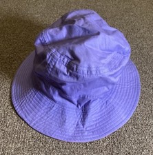 Unbranded Kids Sunhat Bucket Hat Reversible Purple Salmon