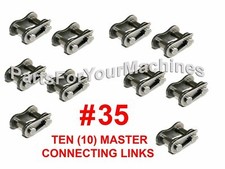 10 MASTER CONNECTING LINKS 35 TO FIT ROLLER CHAIN 35, GO KARTS, MINI BIKES