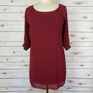maroon shift dress