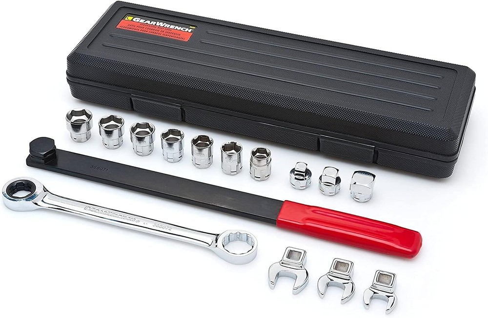 15-Piece Ratcheting Serpentine Belt Tool Kit for Easy Auto Repairs  
