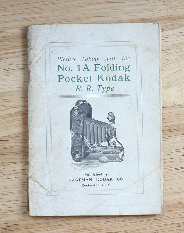 「零」 KODAK NO. 1A FOLDING POCKET KODAK RR TYPE INSTRUCTION BOOK