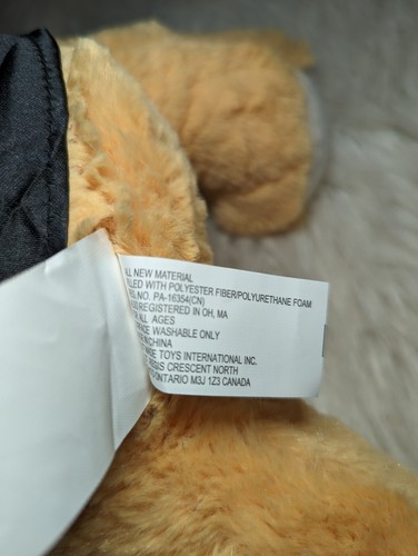 GRADUATION PLUSH BEAR Gift with Diploma Black Gold Shirt 14" New With Tags - Picture 7 of 12