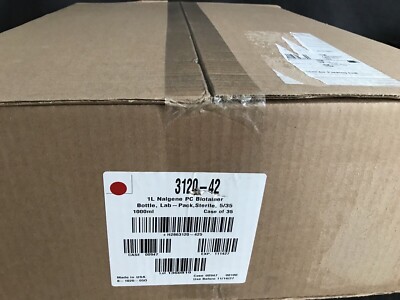 (35/Cs) THERMO NALGENE 1000mL 1L PC Biotainer Square Bottle 48mm PP Cap 3120-42