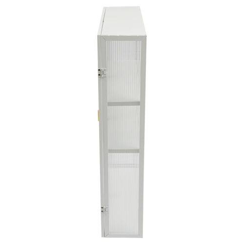 Metal Wall Cabinet 3 tiers Wall Mounted Storage Cabinet Kitchen Bathroom Cabinet - Picture 12 of 19